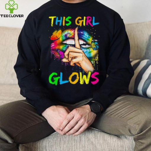 This Girl Glows Retro 80’s Party Women’s Lips Shirt