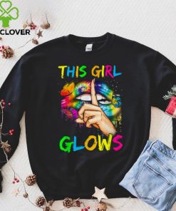 This Girl Glows Retro 80’s Party Women’s Lips Shirt