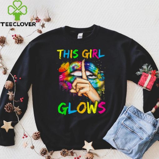 This Girl Glows Retro 80’s Party Women’s Lips Shirt