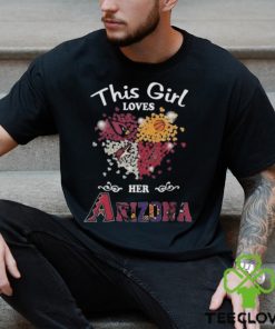 This Girl Loves Her Arizona Team Sport Cardinals x Diamondbacks x Phoenix Suns x Coyotes 2023 Heart Shirt