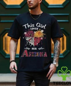 This Girl Loves Her Arizona Team Sport Cardinals x Diamondbacks x Phoenix Suns x Coyotes 2023 Heart Shirt