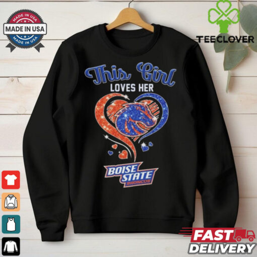 This Girl Loves Her Boise State Broncos Diamond Heart 2024 Shirt