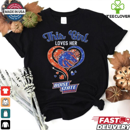 This Girl Loves Her Boise State Broncos Diamond Heart 2024 Shirt