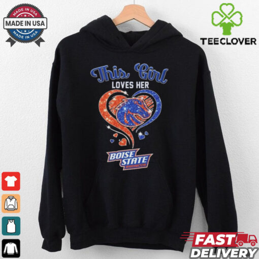 This Girl Loves Her Boise State Broncos Diamond Heart 2024 Shirt