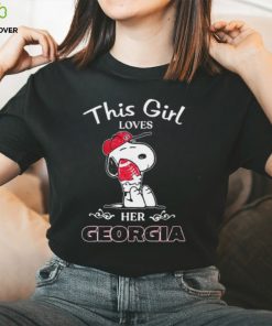 This Girl Loves Her Georgia Bulldogs X Peanuts Snoopy Shirt