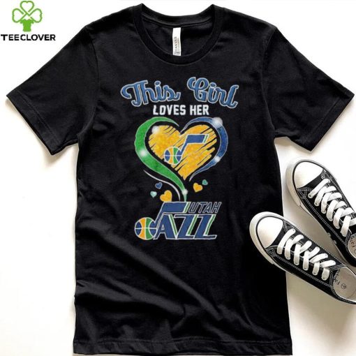 This Girl Loves Her Heart Utah Jazz Shirt