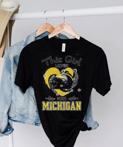 This Girl Loves Her Michigan Heart T Shirt