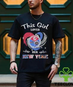 This Girl Loves Her New York Sports Teams Logo Yankees x Mets x Buffalo  Bills Heart Diamond 2023 Shirt - Limotees