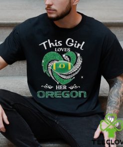 This Girl Loves Her Oregon Duck Logo Heart Diamond 2023 Shirt