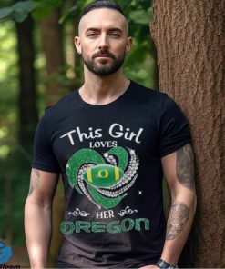 This Girl Loves Her Oregon Duck Logo Heart Diamond 2023 Shirt