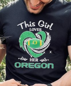 This Girl loves her Oregon Duck heart diamond shirt