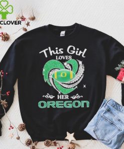 This Girl loves her Oregon Duck heart diamond hoodie, sweater, longsleeve, shirt v-neck, t-shirt