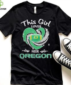 This Girl loves her Oregon Duck heart diamond hoodie, sweater, longsleeve, shirt v-neck, t-shirt