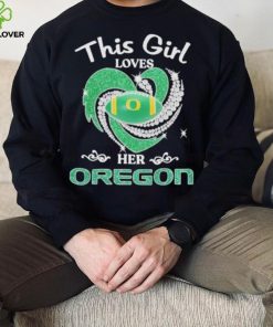 This Girl loves her Oregon Duck heart diamond hoodie, sweater, longsleeve, shirt v-neck, t-shirt