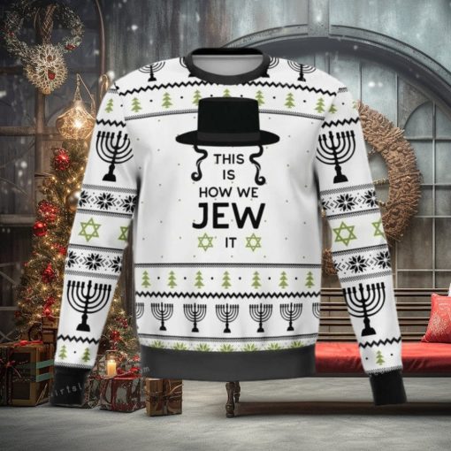 This Is How Jew It Christmas Ugly Sweater Mens
