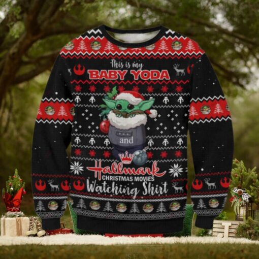 This Is My Baby Yoda Hallmark Christmas Movies Watching Ugly Sweater