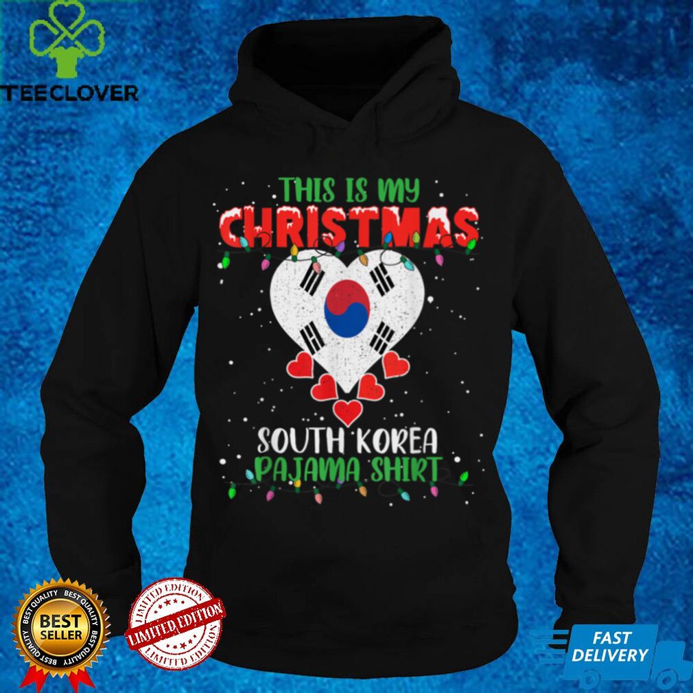 This Is My Christmas Lights Love South Korea Flag Pajama T Shirt tee