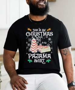 This Is My Christmas Pajama Shirt Funny Christmas Cake Shirt