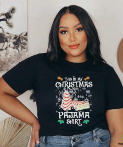 This Is My Christmas Pajama Shirt Funny Christmas Cake Shirt