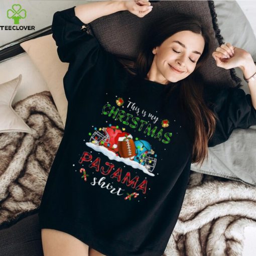 This Is My Christmas Pajama Shirt   Funny Christmas Football Classic T Shirt