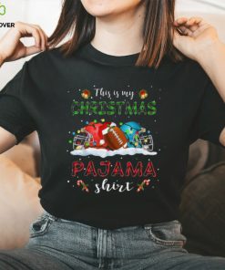 This Is My Christmas Pajama Shirt Funny Christmas Football Classic T Shirt