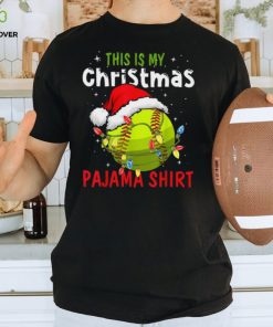 This Is My Christmas Pajama Shirt   Funny Christmas Softball Classic T Shirt