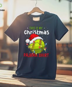This Is My Christmas Pajama Shirt Funny Christmas Softball Classic T Shirt