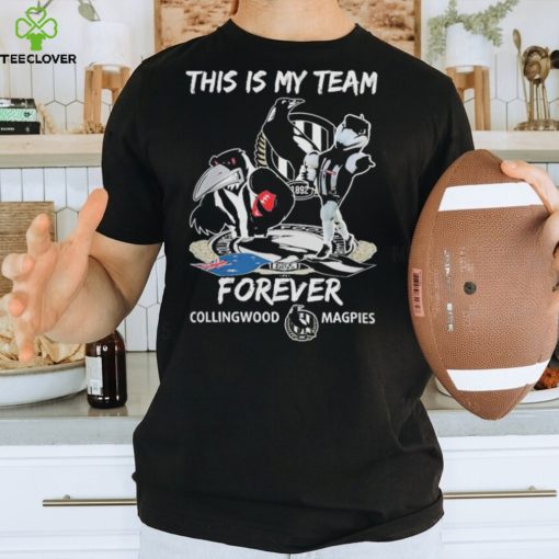 This Is My Team Forever Collingwood Magpies Mascot Tee Shirt