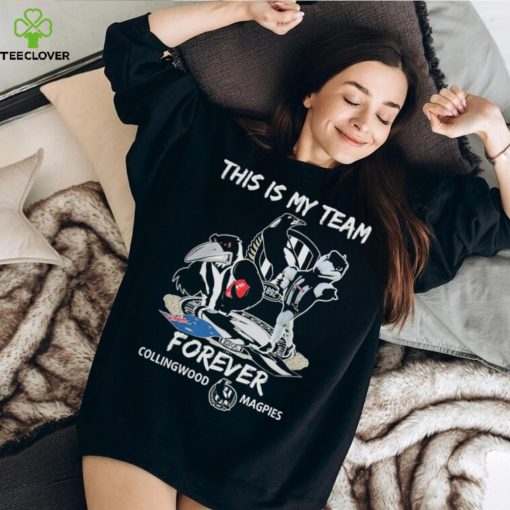 This Is My Team Forever Collingwood Magpies Mascot Tee Shirt