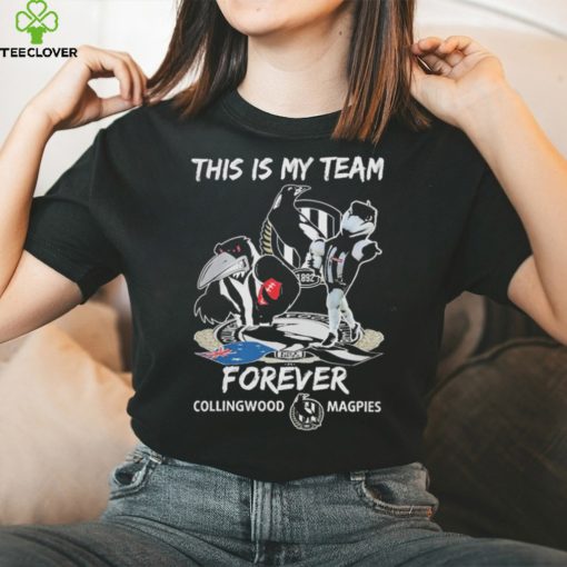 This Is My Team Forever Collingwood Magpies Mascot Tee Shirt