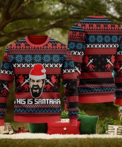 This Is Santaaa Quotes 3D All Over Printed T shirt, Action Movie Ugly Christmas Sweater Christmas Sweater For Men And Women