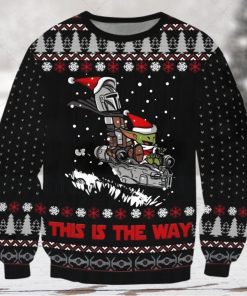 This Is The Way Baby Yoda Christmas Star Wars Ugly Xmas Wool Knitted Sweater