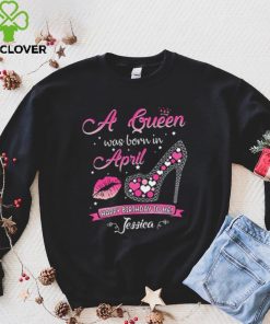 This Queen was Born in April Birthday Shirts for Women T Shirt, Multicolored