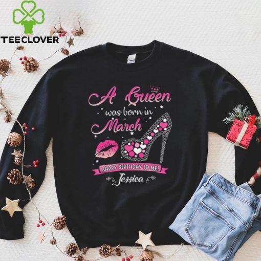 This Queen was Born in March Birthday Shirts for Women T Shirt, Multicolored