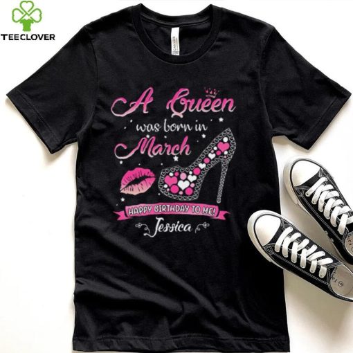 This Queen was Born in March Birthday Shirts for Women T Shirt, Multicolored