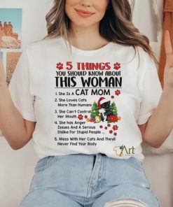 This Woman Loves Cats and Christmas Shirt