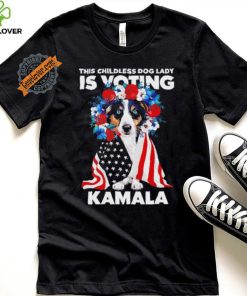 This childless dog lady ladies is voting Kamala election 24 shirt