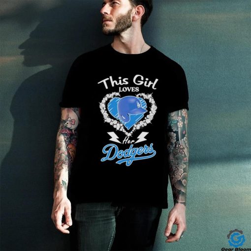 This girl love her Los Angeles Dodgers helmet shirt