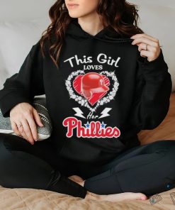 This girl love her Philadelphia Phillies helmet shirt