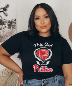 This girl love her Philadelphia Phillies helmet shirt