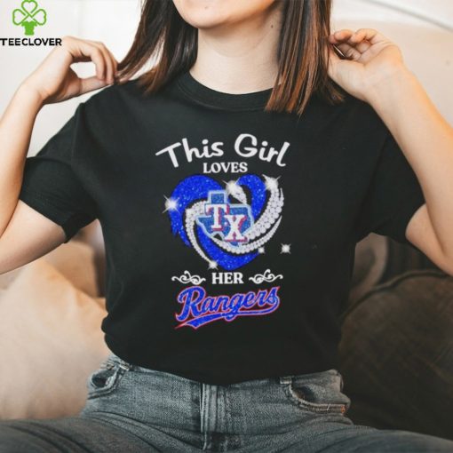 This girl love her Texas Rangers 2023 world champions shirt