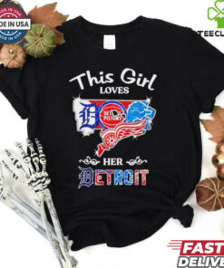 This girl loves Detroit Pistons her Detroit sports shirt