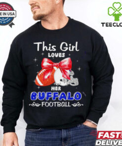 This girl loves her Buffalo Bills Football faux glitter shirt