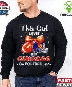 This girl loves her Chicago Bears Football faux glitter shirt