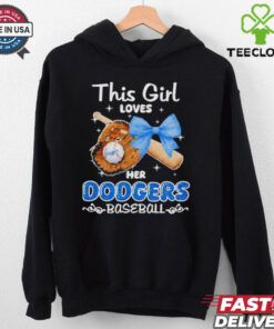 This girl loves her Dodgers baseball shirt 1 This girl loves her Dodgers baseball shirt
