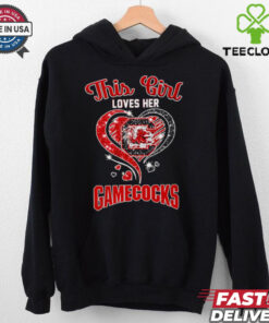 This girl loves her Gamecocks diamond heart shirt