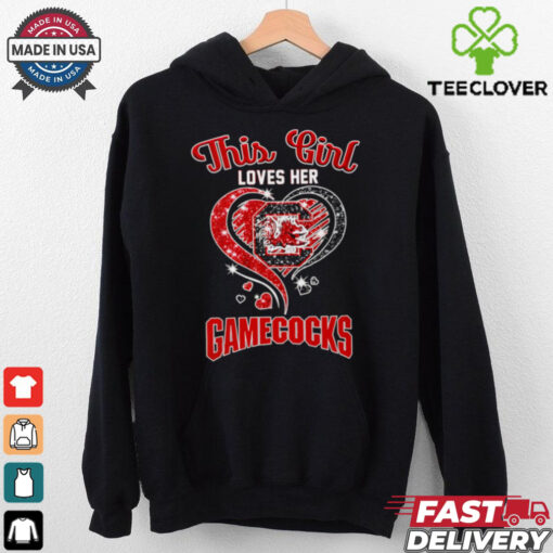 This girl loves her Gamecocks diamond heart shirt