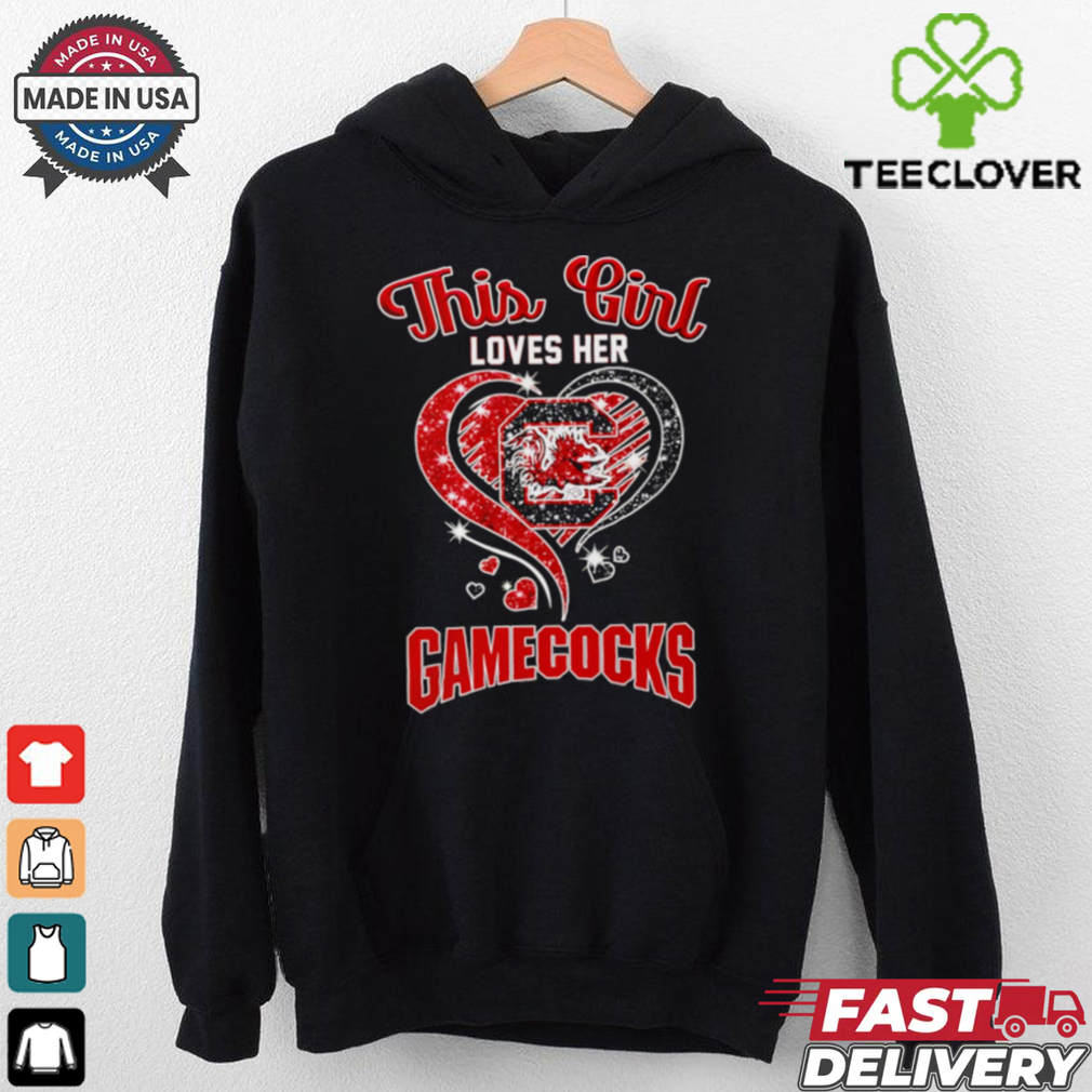 This girl loves her Gamecocks diamond heart shirt This girl loves her Gamecocks diamond heart shirt