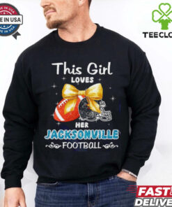 This girl loves her Jacksonville Jaguars Football faux glitter shirt