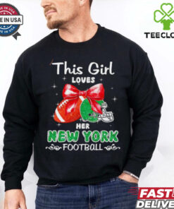 This girl loves her New York Jets Football faux glitter shirt